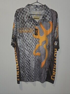 Browning Team Shooting Jersey Gray Camo Short Sleeve